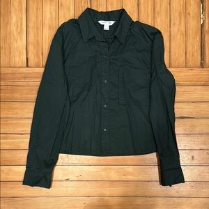 Old Navy Green Fitted Button Down Shirt